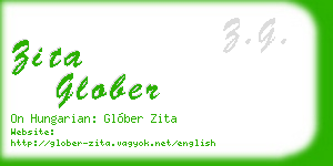 zita glober business card